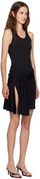 Coperni Black Knotted Jersey Minidress