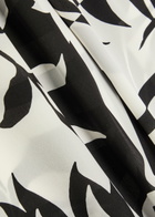 Max Mara Voto Printed Wide-leg Silk Trousers Black