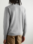 Maison Margiela - Brushed Cashmere and Cotton-Blend Sweater - Gray