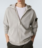 Stone Island Cotton jersey zip-up hoodie