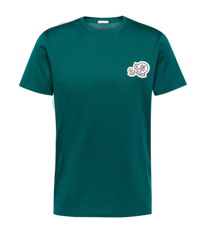 Photo: Moncler - Double Logo cotton jersey T-shirt