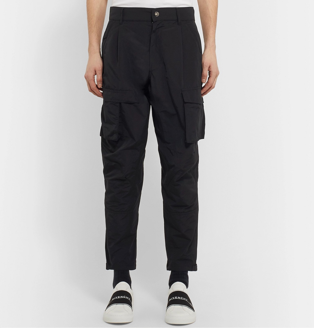 Givenchy - Black Tapered Taffeta Cargo Trousers - Black Givenchy