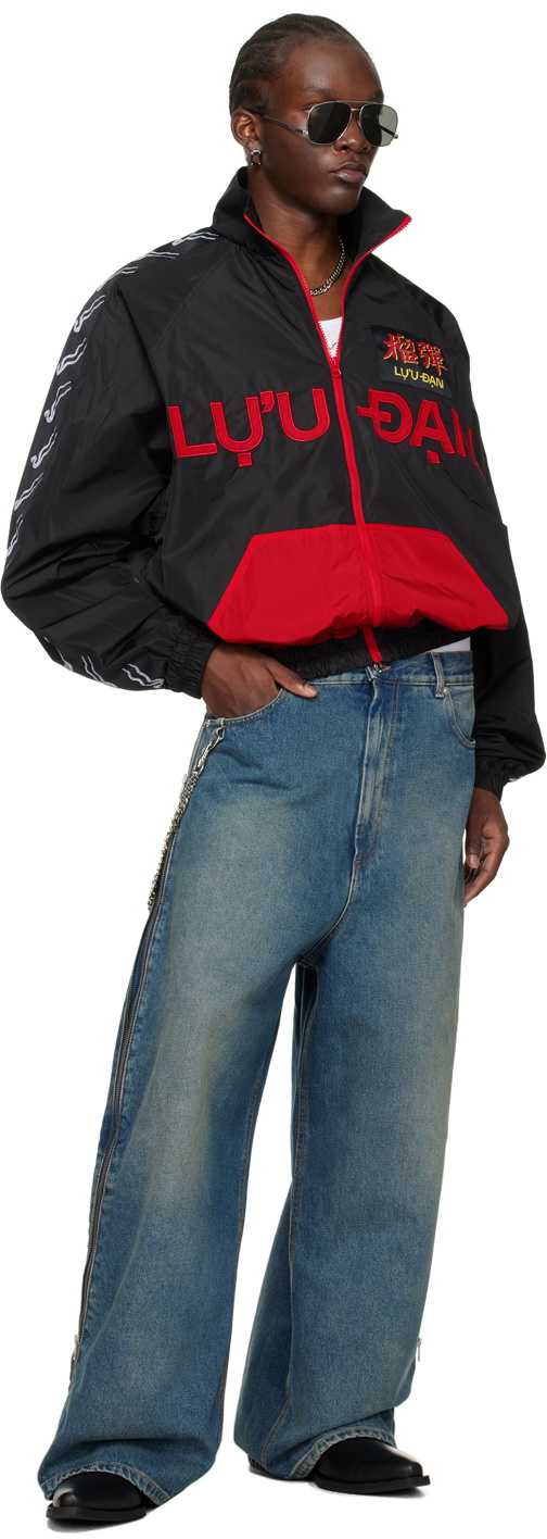 LU'U DAN Black & Red Shell Jacket