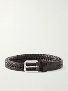 TOM FORD - 2cm Woven Leather Belt - Brown