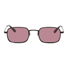 Garrett Leight Black and Purple Steiner Sunglasses