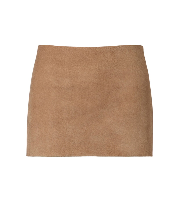 Photo: Khaite Jett suede miniskirt