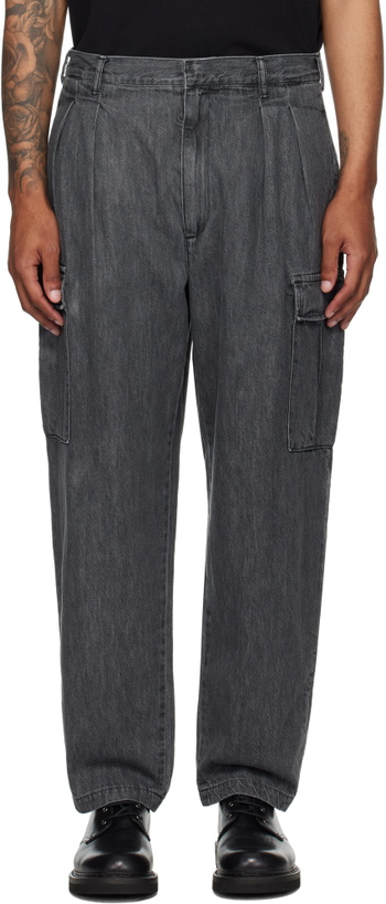 Photo: WTAPS Black MILT2301 Denim Cargo Pants