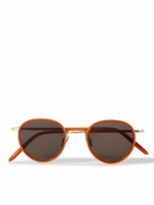 Mr P. - Cubitts Gifford Round-Frame Acetate and Gold-Tone Sunglasses