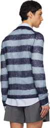We11done Blue Striped Cardigan