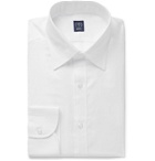 Beams F - Cutaway-Collar Slub Cotton and Linen-Blend Shirt - White