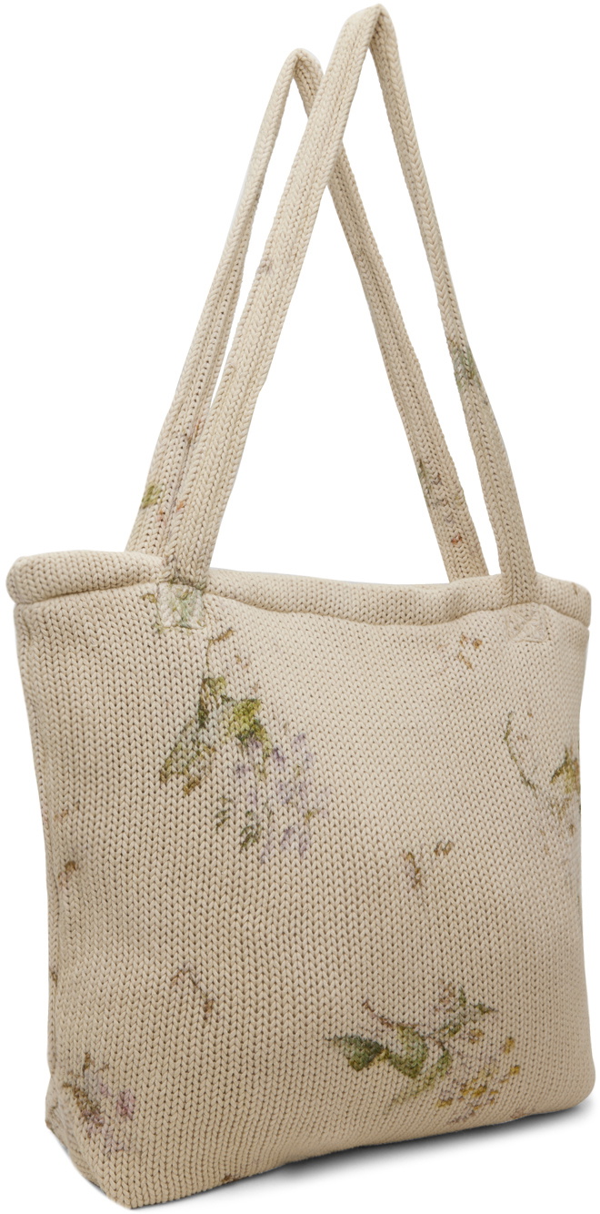 R13 Beige Flower Tote Bag R13