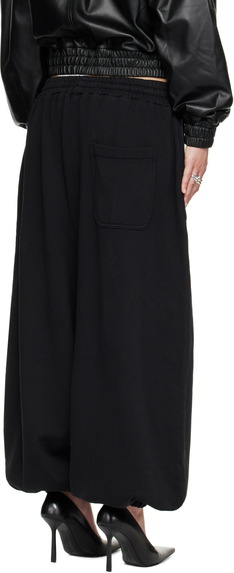 LU'U DAN Black Baggy Bontan Sweatpants