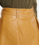 Petar Petrov Gisa high-rise wide leather shorts