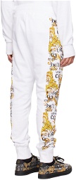 Versace Jeans Couture White Printed Sweatpants