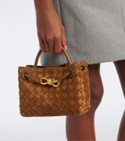 Bottega Veneta Andiamo Mini suede top-handle bag