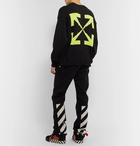 Off-White - Logo-Intarsia Cotton-Blend Sweater - Black