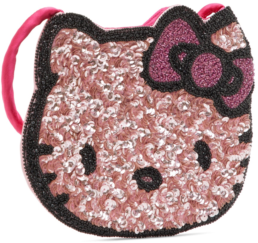 + Hello Kitty crystal-embellished silver-tone tote