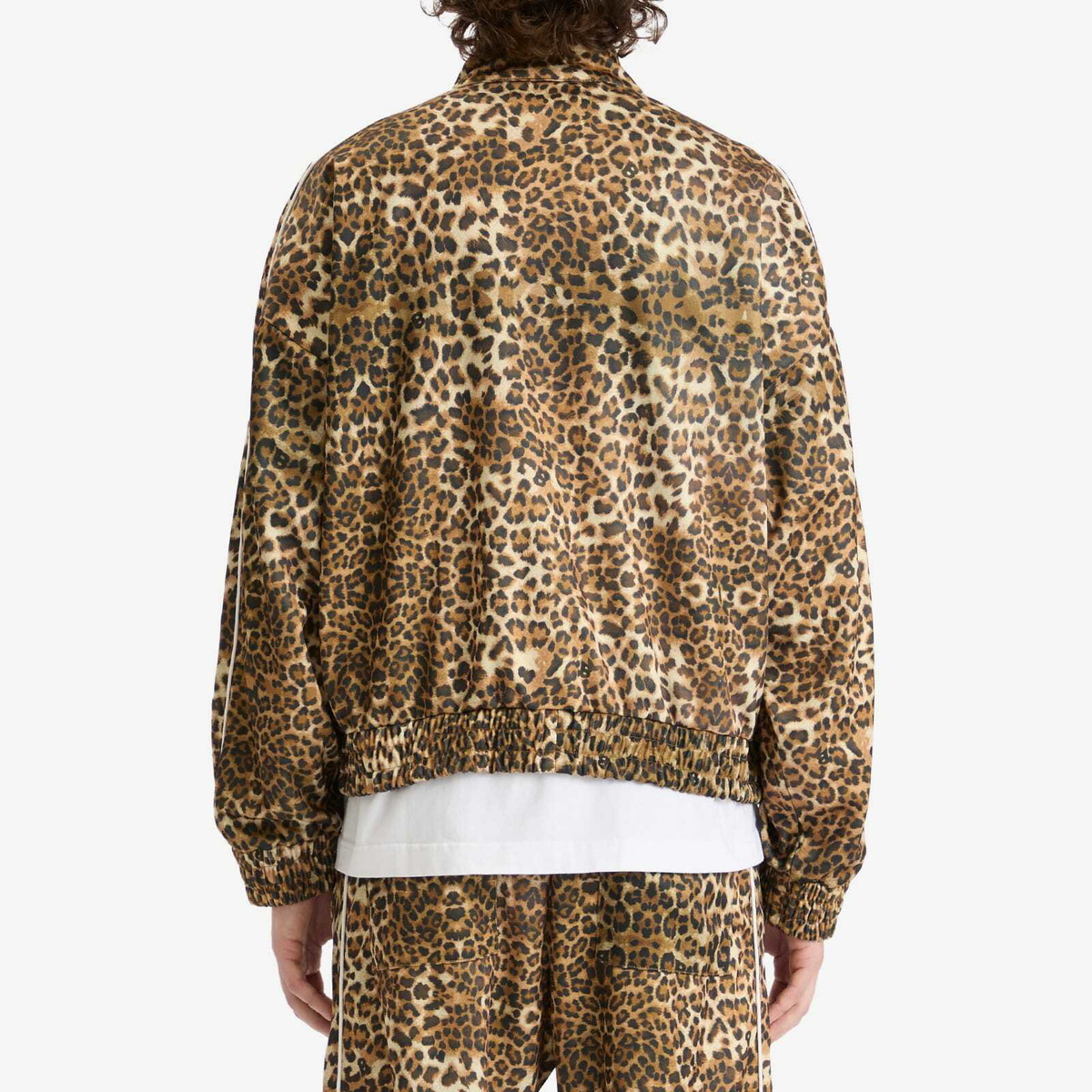 Cole Buxton Men's Piped Track Jacket in Leopard