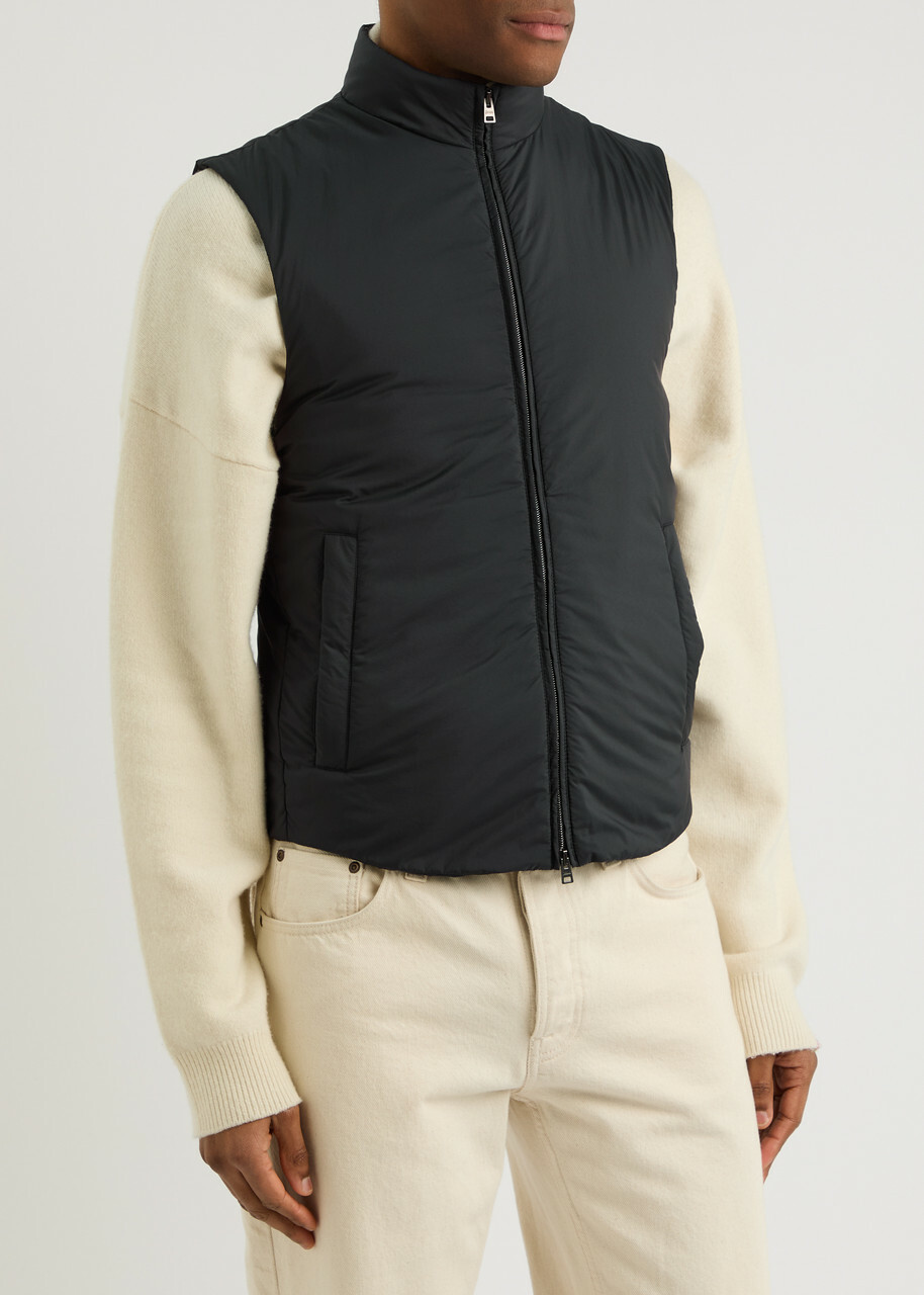 Herno Ecoage Padded Nylon Gilet Navy