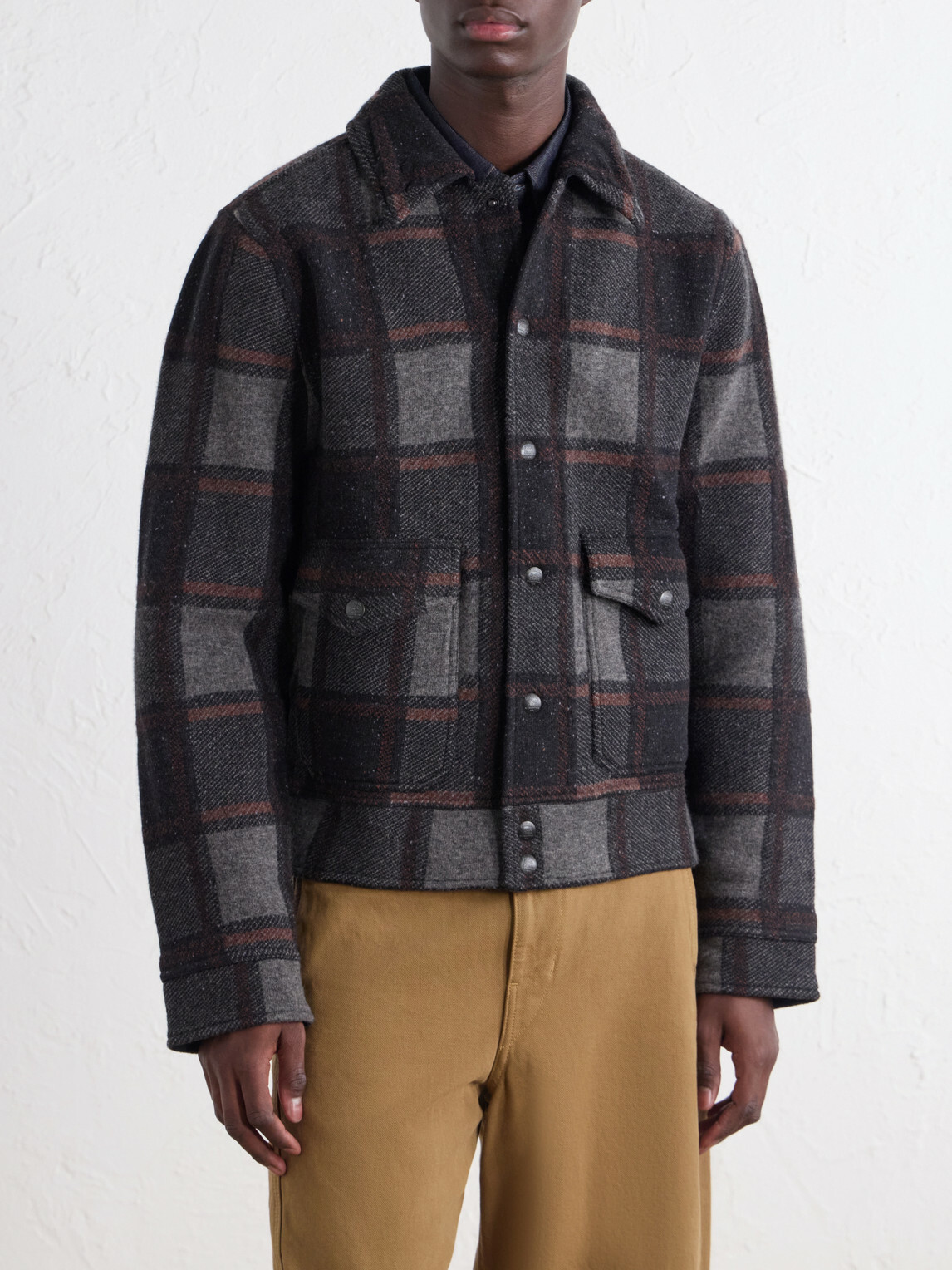 RRL - Raston Checked Wool Jacket - Gray