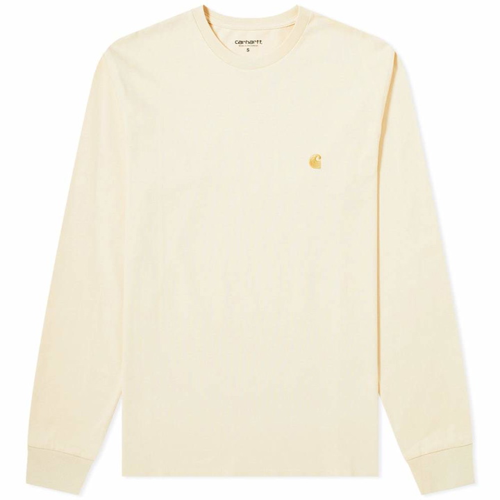 Photo: Carhartt Long Sleeve Chase Tee Flour & Gold