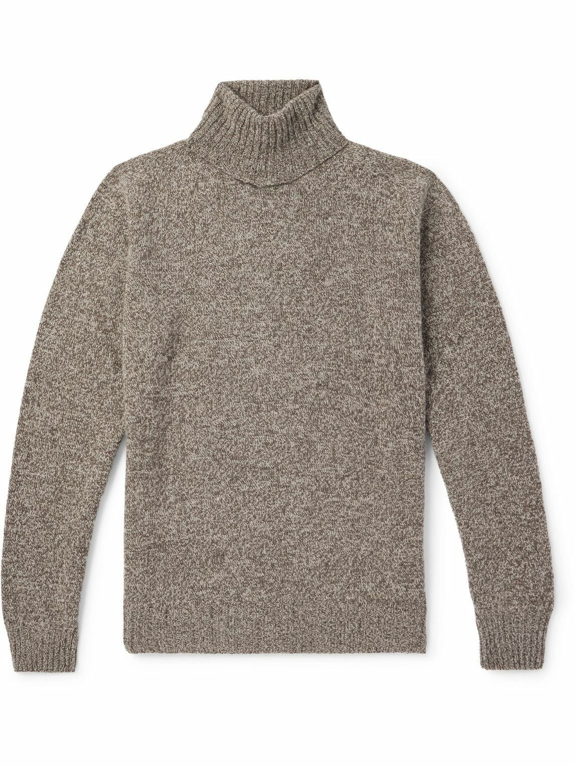 Altea - Wool and Cashmere-Blend Rollneck Sweater - Brown
