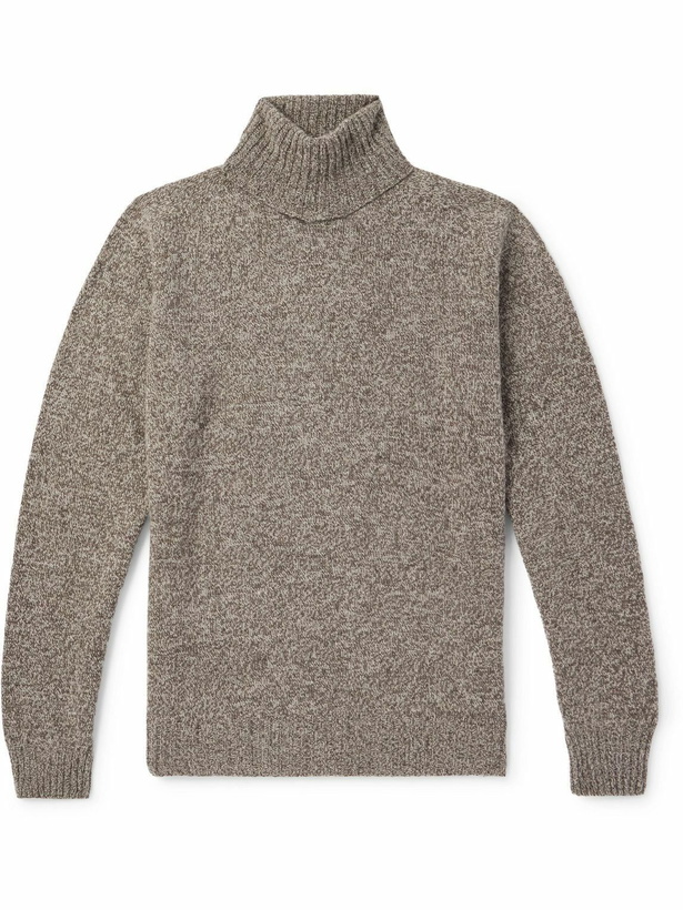 Photo: Altea - Wool and Cashmere-Blend Rollneck Sweater - Brown