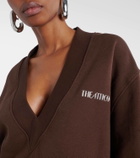 The Attico Logo cotton fleece sweatshirt