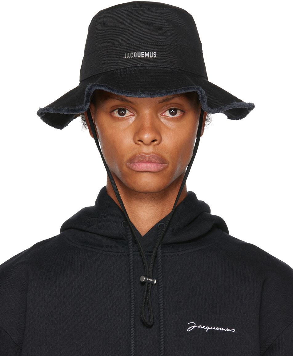 JACQUEMUS Black Le Splash 'Le Bob Artichaut' Bucket Hat