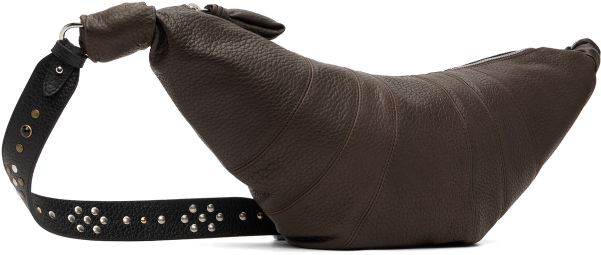 LEMAIRE Brown Western Studs Medium Croissant Bag