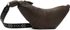 LEMAIRE Brown Western Studs Medium Croissant Bag