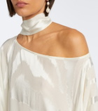Taller Marmo Streep scarf-detail fil coupé kaftan