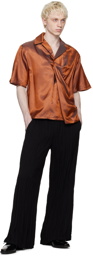 Bianca Saunders Orange Gathered Shirt