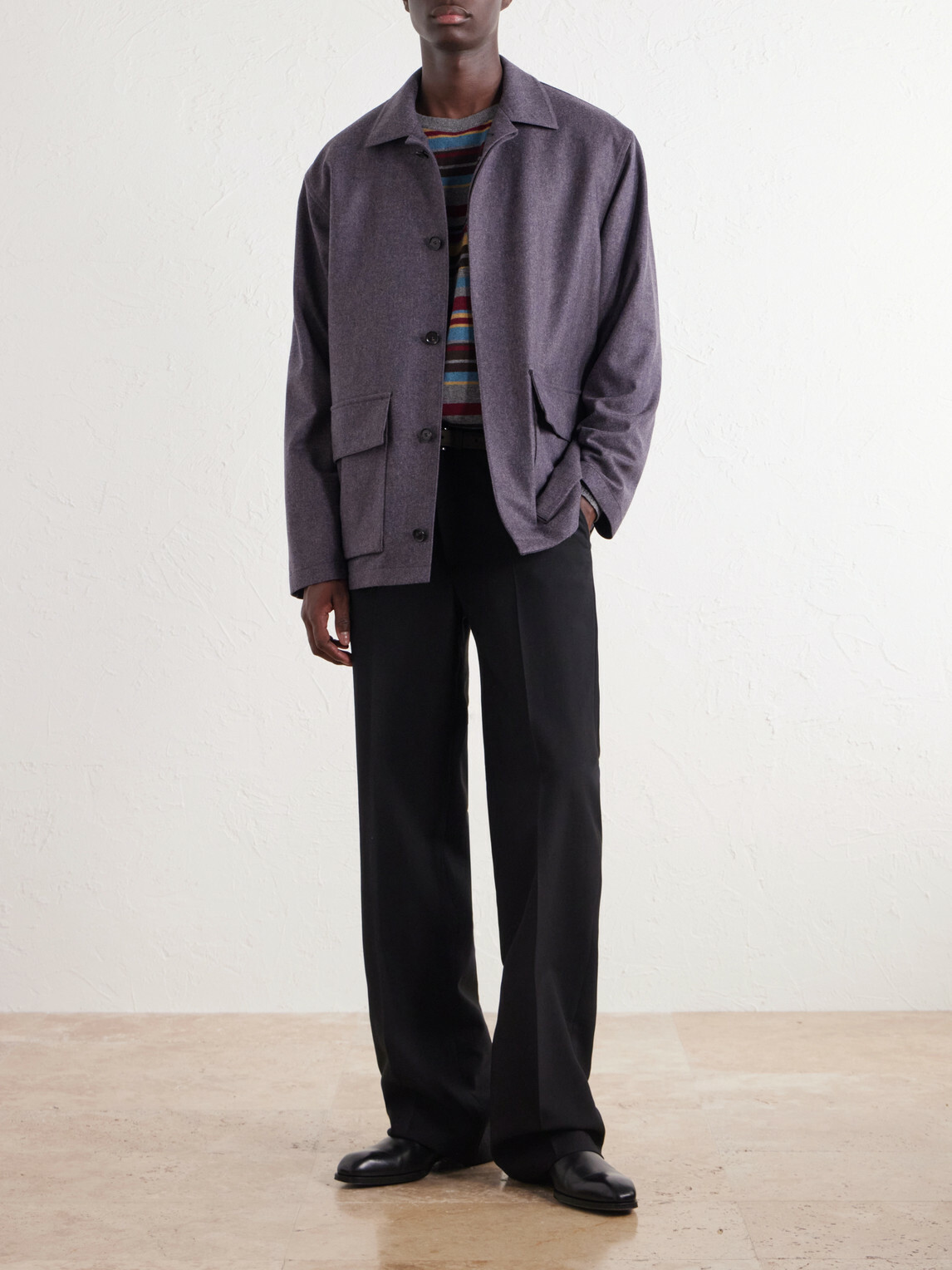Caruso - Wool and Cashmere-Blend Blouson Jacket - Purple
