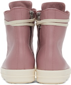 Rick Owens Pink High Sneakers