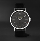 NOMOS Glashütte - Tangente Neomatik Automatic 40.5mm Stainless Steel and Horween Cordovan Leather Watch, Ref. No. 181 - Gray