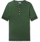 Schiesser - Karl Heinz Cotton-Jersey Henley T-Shirt - Green