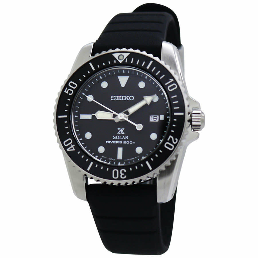 Seiko Prospex Quartz Black Dial Mens Watch SNE573