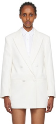 AMI Alexandre Mattiussi White Double-Breasted Blazer