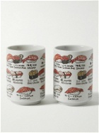 By Japan - Beams Japan Set Of Two Printed Ceramic Cups