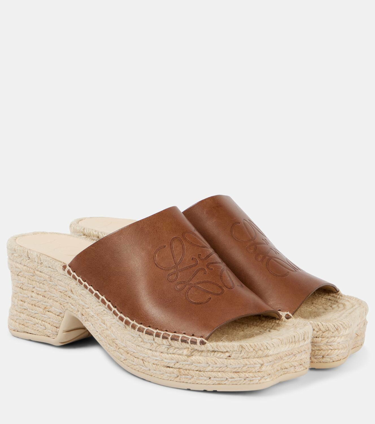Loewe Paula's Ibiza Petal 80 leather espadrille wedges