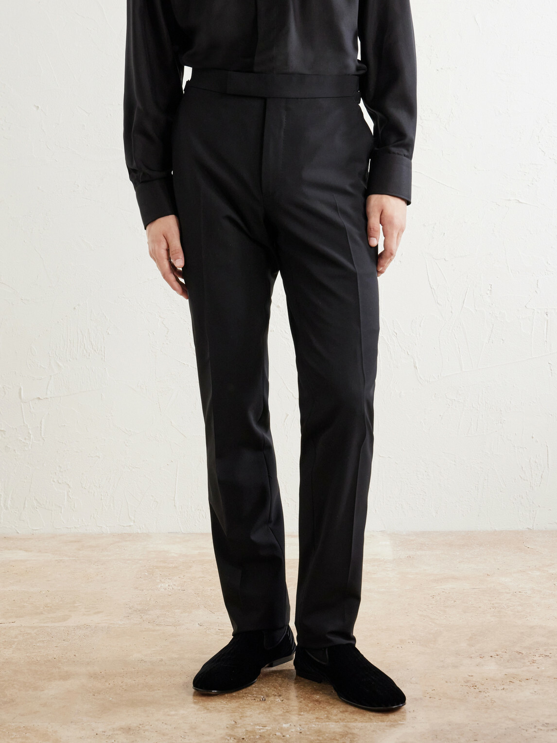 TOM FORD - Shelton Straight-Leg Stretch-Wool Trousers - Black