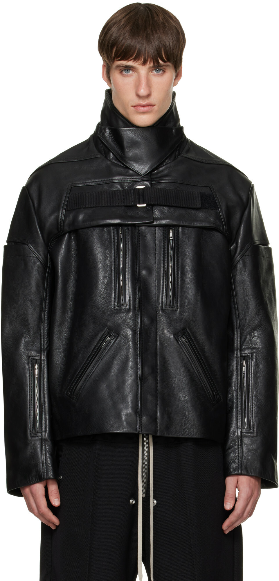 Rick Owens Mollino Biker Leather Jacket Rick Owens