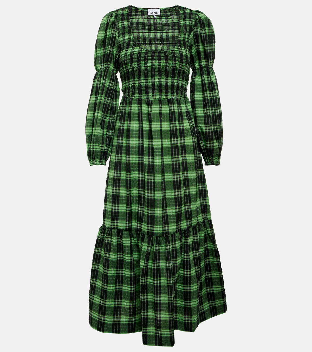 【関税＆送料込み】Ganni Animalier Midi Dress GANNI Leopard-print denim midi dress | THE OUTNET