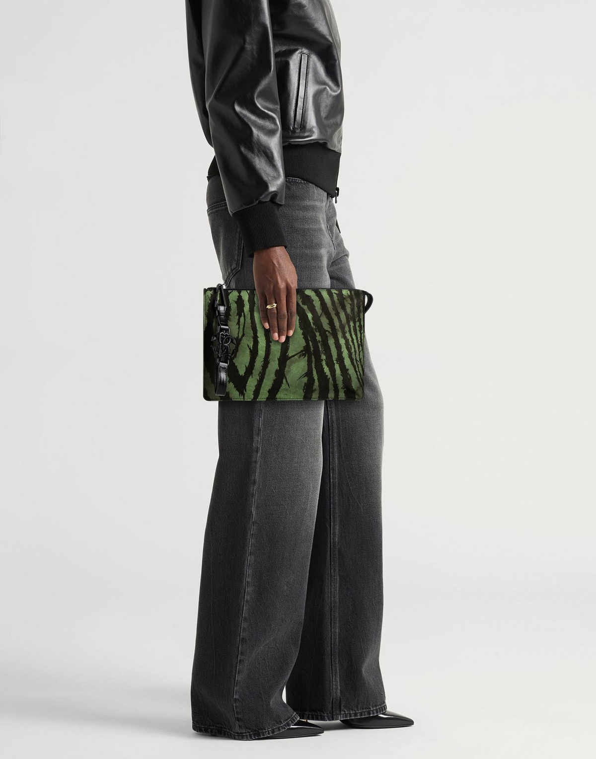 Roberto Cavalli Womens Clutch Military in Green