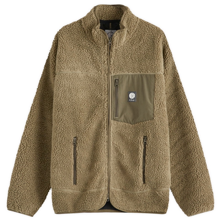 Photo: Polar Skate Co. Men's Kiki Fleece Jacket in Khaki Green