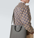 Gucci Ophidia GG Medium leather-trimmed tote bag