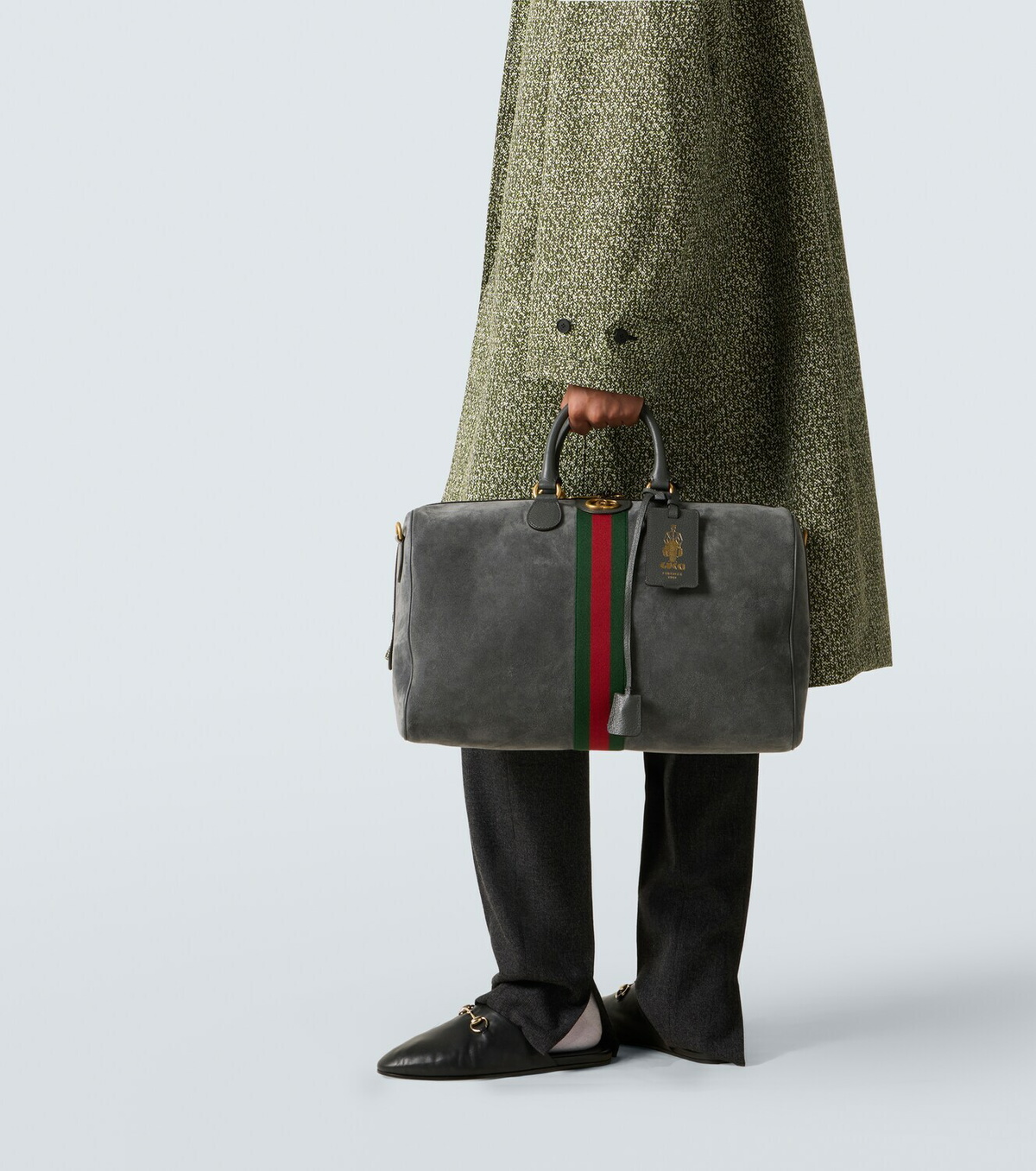 Gucci Gucci Savoy Medium suede duffel bag