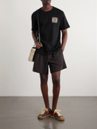 LOEWE - Paula's Ibiza Logo-Embroidered Cotton T-Shirt - Black