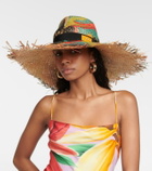 Etro - Striped raffia hat